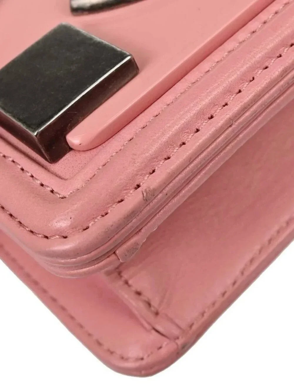 Chanel Pink Lambskin Boy Brick Flap Bag Shoulder Bag NQ04837